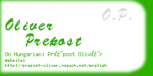 oliver prepost business card